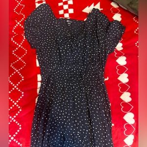 Billabong navy midi polka dot dress
